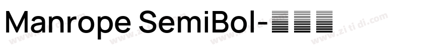 Manrope SemiBol字体转换